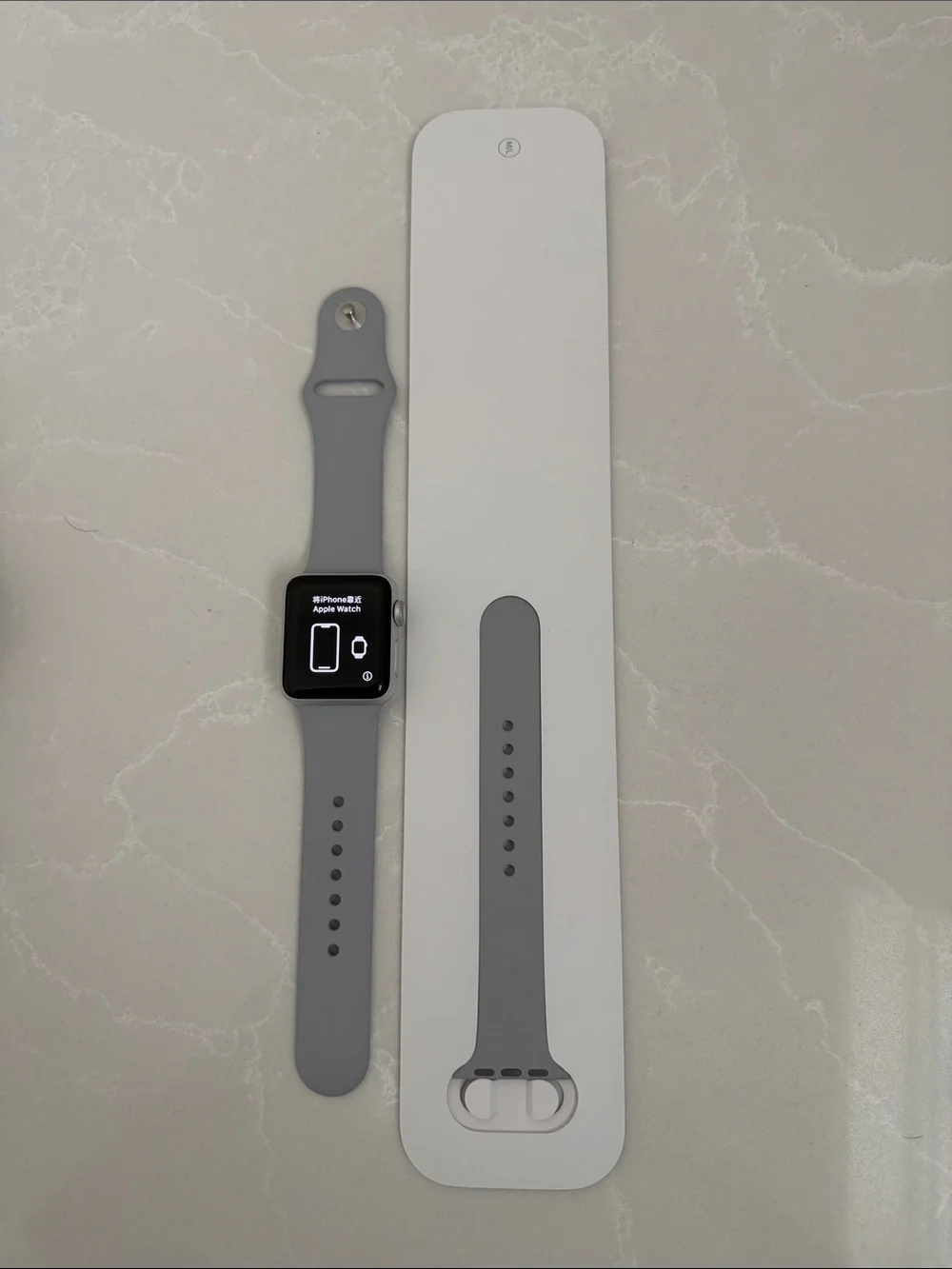 Apple Watch Series 3 Silver Case with Gray Sport Band